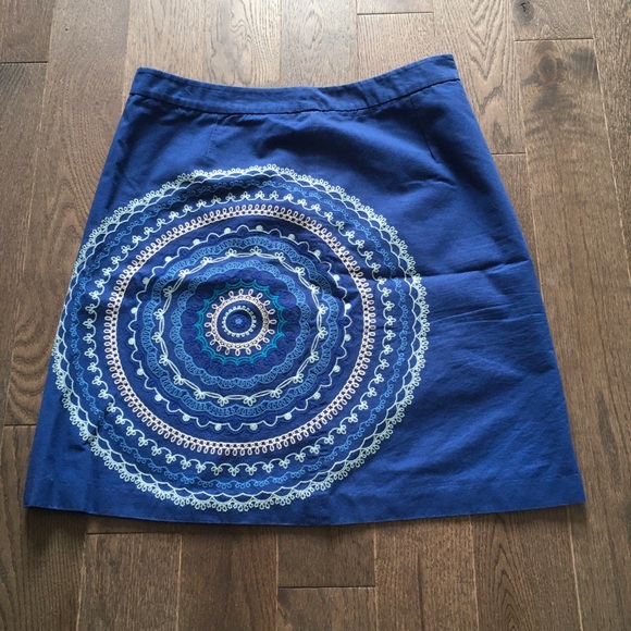 Boden Dresses & Skirts - Boden A-line cotton embroidered skirt US size 12